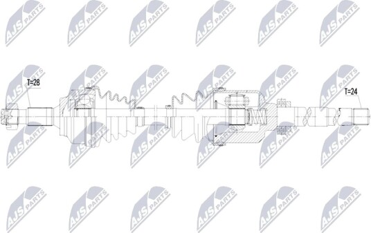 NTY NPW CT 172 Drivaksel
