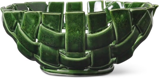 Ferm Living Plait skål Ø24 cm Emerald green