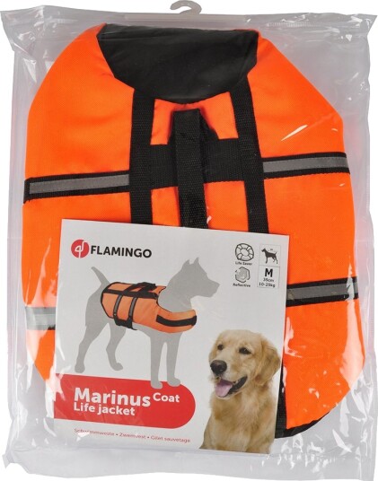 Flamingo Redningsvest Oransje Størrelse M: Ca. 35 cm Rygglengde