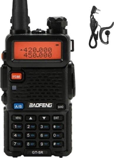 BAOFENG UV-5R Walkie Talkie FM-sender/mottaker Toveisradio Dobbel skjerm 400–520 MHz 5 W To-kanals amatørradio Oppladbart håndholdt radio med