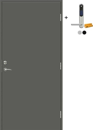 Ytterdør Swedoor Advance-Line Nordic Stockholm med Yale Doorman Classic Home