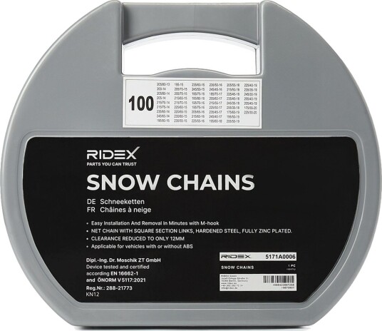 RIDEX 5171A0006 Snøkjettinger RIDEX 5171A0006 Snøkjettinger