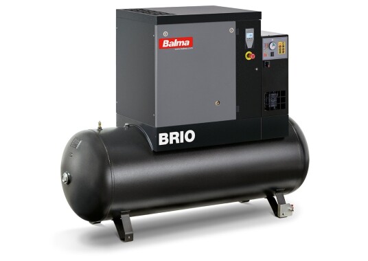 Balma Skruekompressor BRIO 15E 10 bar TM 500L Kjøletørke Balma Skruekompressor BRIO 15E 10 bar TM 500L Kjøletørke