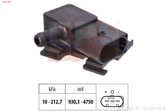 Lufttrykksensor, høydetilpasning EPS 1.993.283