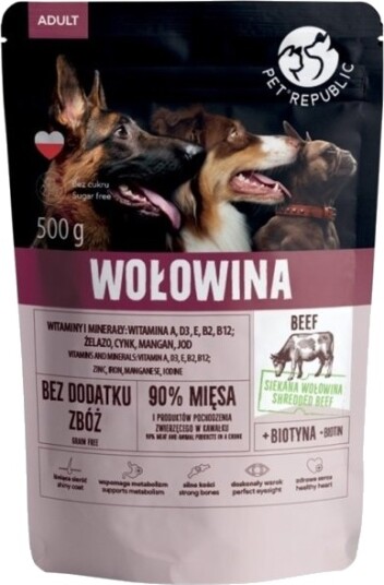 Pet Republic Petrepublic Hundefôr Med Finhakket Storfekjøtt I Saus 500 G