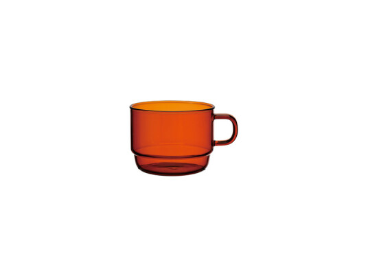 Hario Hario   Colors Stacking Mug Cup   Amber Glass Krus 300Ml