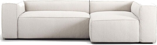 Decotique Grand 3 Seters Sofa Divan Høyre Steam/Hvit