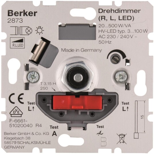 Hager 2873 Vridimmerinnsats For LED 3-100 W S.1