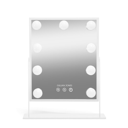 Gillian Jones Makeup Artist Mirror w. 9 strong LED bulb   White