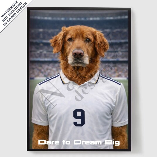 Namly Design Personalisert Plakat Kjæledyr Fotballspiller AI Plakat POSTERXFK0KI