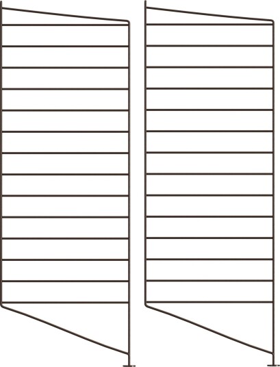 String Gavler Gulv 30x85 cm 2 pk Mørkebrun