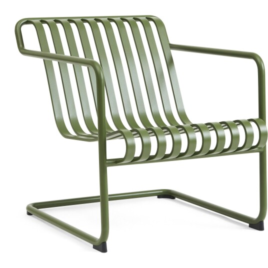 Palissade Cantilever Lounge Chair Low Olive powder coated steel Palissade Cantilever Lounge Chair Low Olive powder coated steel