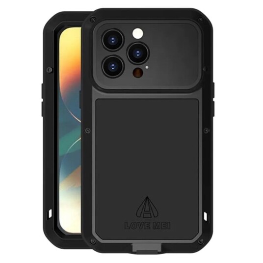 Love Mei Powerful Hybrid-Deksel Iphone 14 Pro - Svart Love Mei Powerful Hybrid-Deksel Iphone 14 Pro - Svart