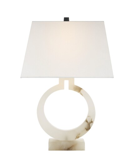 Ring Form bordslampa alabaster L