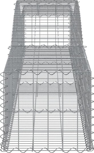 vidaXL Gabionkurver buede 8 stk 400x50x40/60 cm galvanisert jern