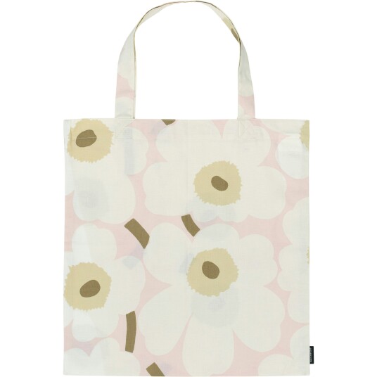 Marimekko Pieni Unikko Stoffveske Rosa / Off white / Sand Marimekko Pieni Unikko Stoffveske Rosa / Off white / Sand