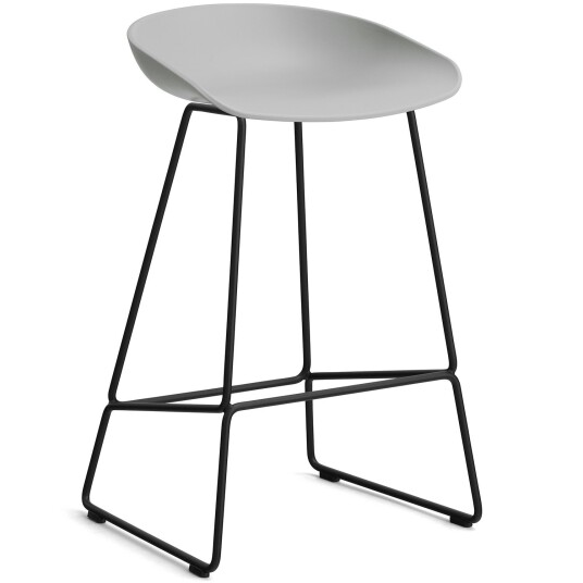Hay AAS 38 2.0 Barstol 65 cm Rustfritt Stål Sort / Concrete Grey