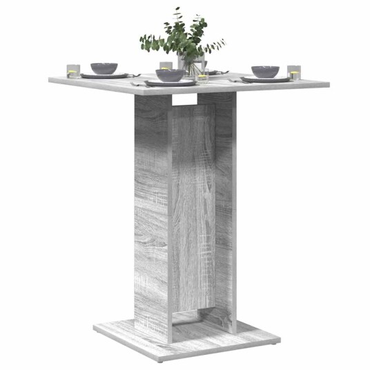 vidaXL Bistrobord grå sonoma 60x60x75 cm konstruert tre