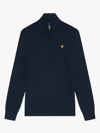Lyle & Scott Cotton Merino Quarter Zip Jumper Blå XL Lyle & Scott Cotton Merino Quarter Zip Jumper Blå XL