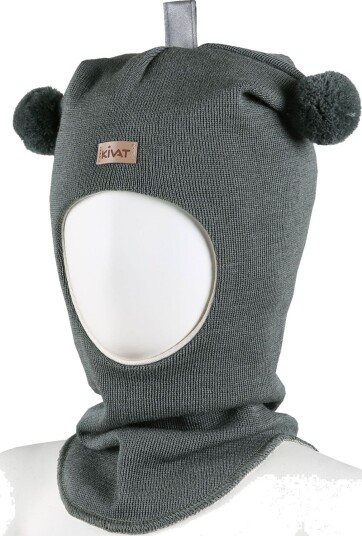 Kivat Balaclava i Ull Dusker Logo Green 2 (2-4 år)