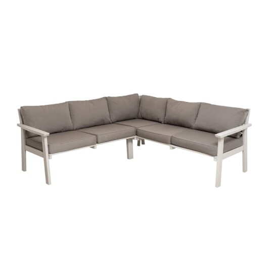 Hagesofa Eden Wood Ransvik Hjørnesofa 200 x 200 cm inkl Puter Greige Hagesofa Eden Wood Ransvik Hjørnesofa 200 x 200 cm inkl Puter Greige