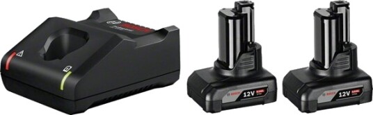 Bosch 12V 2x6Ah Li-Ion Batteripakke med Lader GAL 12V-40 Bosch 12V 2x6Ah Li-Ion Batteripakke med Lader GAL 12V-40