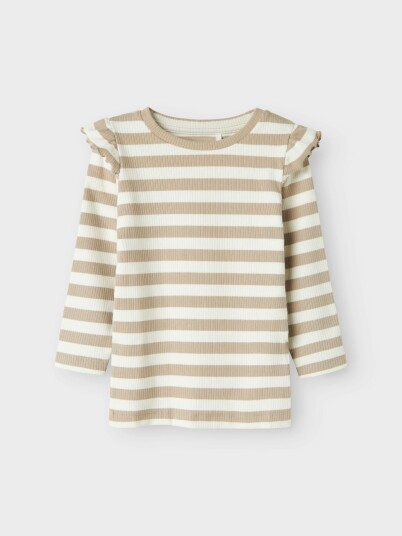 Name It Taia Slim Long Sleeve Top Beige 116
