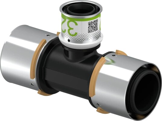 Uponor S-Press T-rør 50-32-50mm Kompositt for Byggematerialer