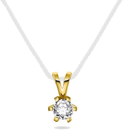 Sylvsmidja Vida diamantanheng i 585 gult gull 0,25 ct