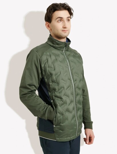 Abacus Mens Portrush Hybrid Jacket   Khaki green   M