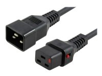 MicroConnect - Strømkabel - IEC 60320 C20 til IEC 60320 C19 låsing - AC 250 V - 16 A - 2 m - svart MicroConnect - Strømkabel - IEC 60320 C20 til IEC 60320 C19 låsing - AC 250 V - 16 A - 2 m - svart