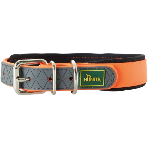 Hunter Komfortabelt Hundehalsbånd 45/S-M Neonorange i Plast