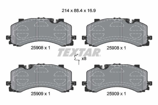 Bremseklosser TEXTAR 2590801