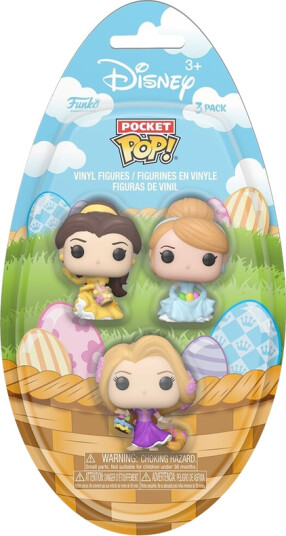 FUNKO Pocket POP!: Easter 3Pack Disney Princess Belle Cinderella Rapunzel
