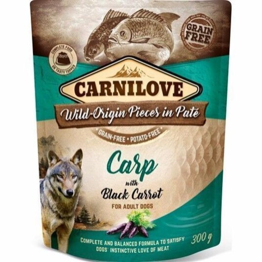 Carnilove Våtfôr til hund med karpe og svart gulrot 300 g