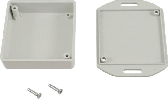 Hammond Electronics 1551TFLGY 60 × 60 × 20 mm ABS Grå Kabinett