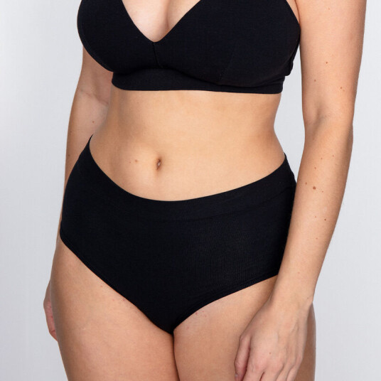 Pierre Robert Truse High Waist Bomull , Uten Strammende Strikk x1 - blåck M