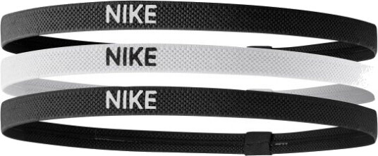Nike Elastic Hairbands 3pk Black/White/Black OS