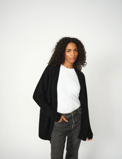 MOS MOSH Mmthora Long Cardigan - Black - S MOS MOSH Mmthora Long Cardigan - Black - S