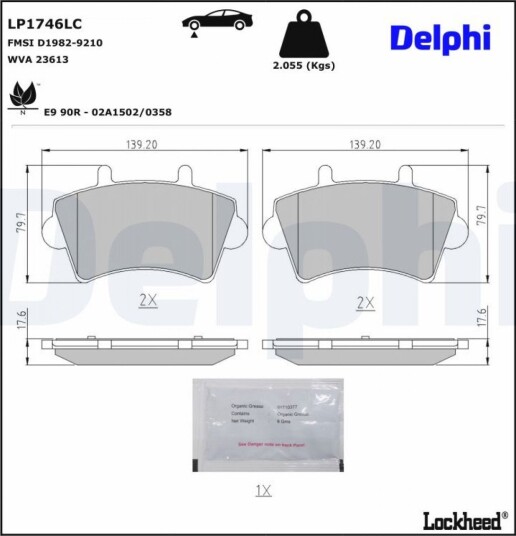 DELPHI LP1746LC Bremseklosser