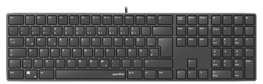Speedlink RIVA Slim Metall Saksetastatur Svart med USB-tilkobling Speedlink RIVA Slim Metall Saksetastatur Svart med USB-tilkobling