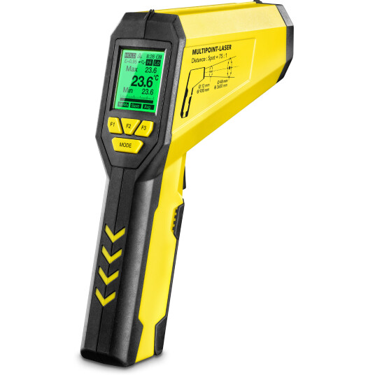 Trotec Infrarot-termometer / Pyrometer TP10 Multipunkt Laser