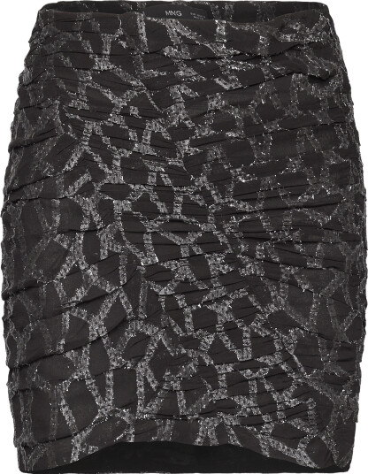 Mango | Ruched Lurex Skirt | S