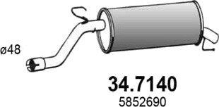 Bakre eksospotte ASSO 34.7140 Bakre eksospotte ASSO 34.7140