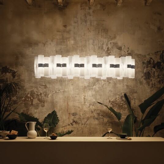 LED hengelampe La Lollo hvit 140 cm   Slamp   Stue   Design   Plast   Med skjerm