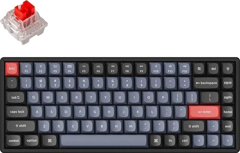 Keychron K2 Pro QMK/VIA RGB Hot Swap - Pro Red - Gamingtastatur - Uten numpad - Nordisk - Svart Keychron K2 Pro QMK/VIA RGB Hot Swap - Pro Red - Gamingtastatur - Uten numpad - Nordisk - Svart
