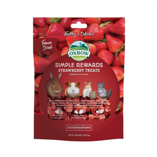 Oxbow Simple Rewards Strawberry Treats 15 G Oxbow Simple Rewards Strawberry Treats 15 G