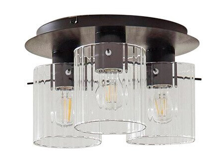 Lucande Eirian taklampe med glass-skjermer 3 lysk