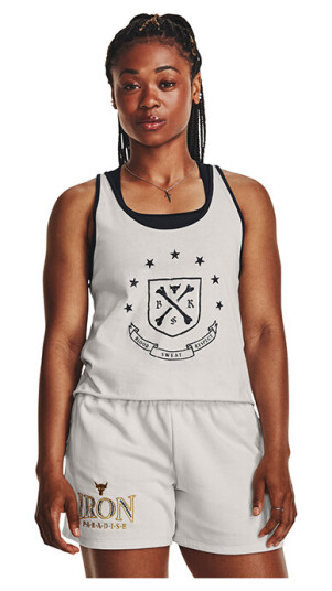 Project Rock Arena Tank, White Clay Vit Large