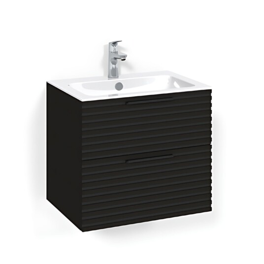 Macro Design Crown Stripe Servantskap 2 Skuff - med Light Servant Svart eik / 60cm 8 Macro Design Crown Stripe Servantskap 2 Skuff - med Light Servant Svart eik / 60cm 8